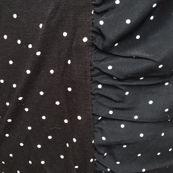 Ann Taylor Black polka dot top S - Picture 4 of 7